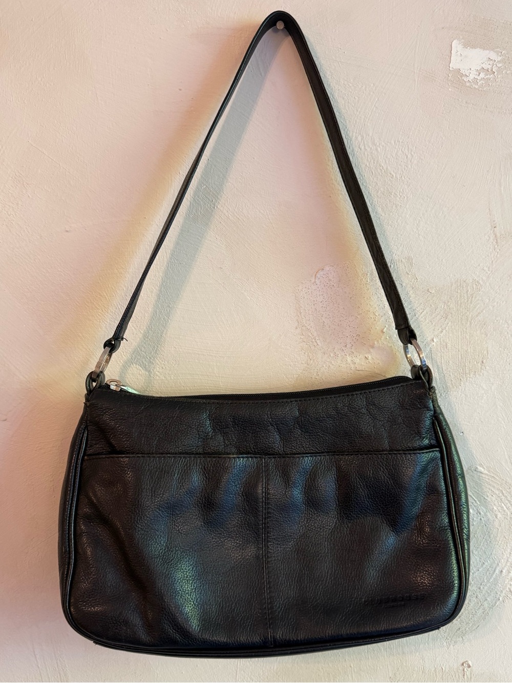 Vintage | Jane Shilton | “Clubhouse” London Black Leather | Shoulder Bag